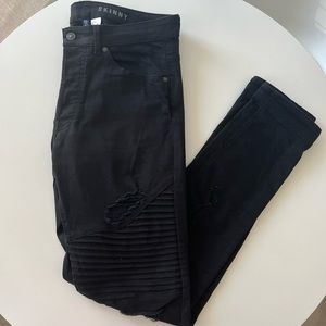H&M Divided Mens Distresses Black Jeans